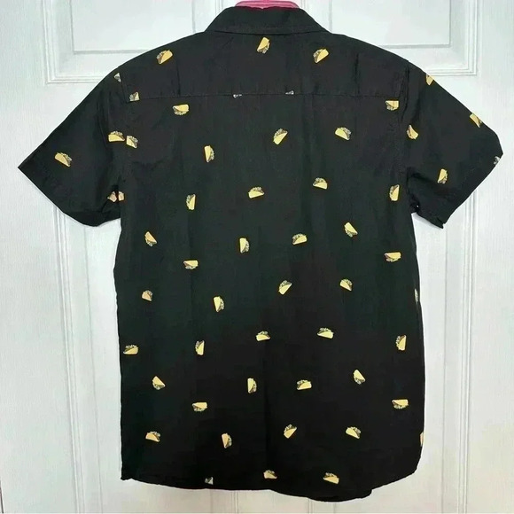 Molokai Surf Co Taco Shirt Button-Down Black & Yellow NWT Size Large - Picture 10 of 16